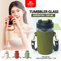 Gambar SPEEDS Botol Minum Tumblr Glass Botol Mini Heat Protection Case 008-1 - Hijau Random dari SpeedsShop Kota Surabaya 1 Tokopedia