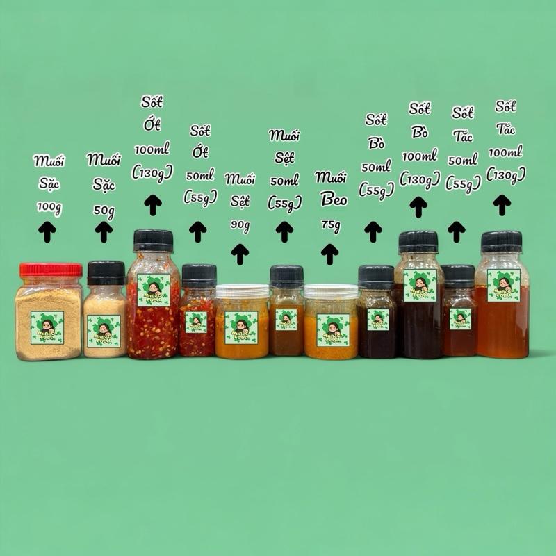 SỐT CHẤM VÀ MUỐI ĂN KÈM BÁNH TRÁNG