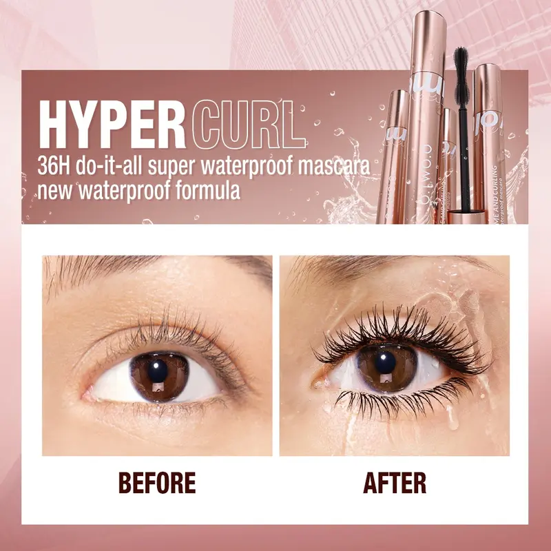 O.TWO.O Waterproof Mascara VOLUME & CURLING Long Lasting 36H Make Up 2