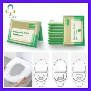 Sweety Store Indonesia-Cover Dudukan Toilet Disposable Seat Cover 5 Pack -Disposable Paper Toilet Seat Cover - Dudukan Toilet Kloset Toilet Seat Cover Alas Duduk Closet Disposable Plastik Tatakan Dudukan WC Kloset Praktis Untuk Travelling-COD