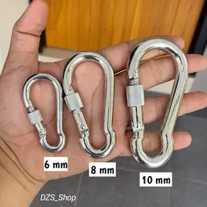 Karabiner Nut Besi Baja Kuat Ukuran 10cm 8cm 6cm / POWERTEC CARABINER