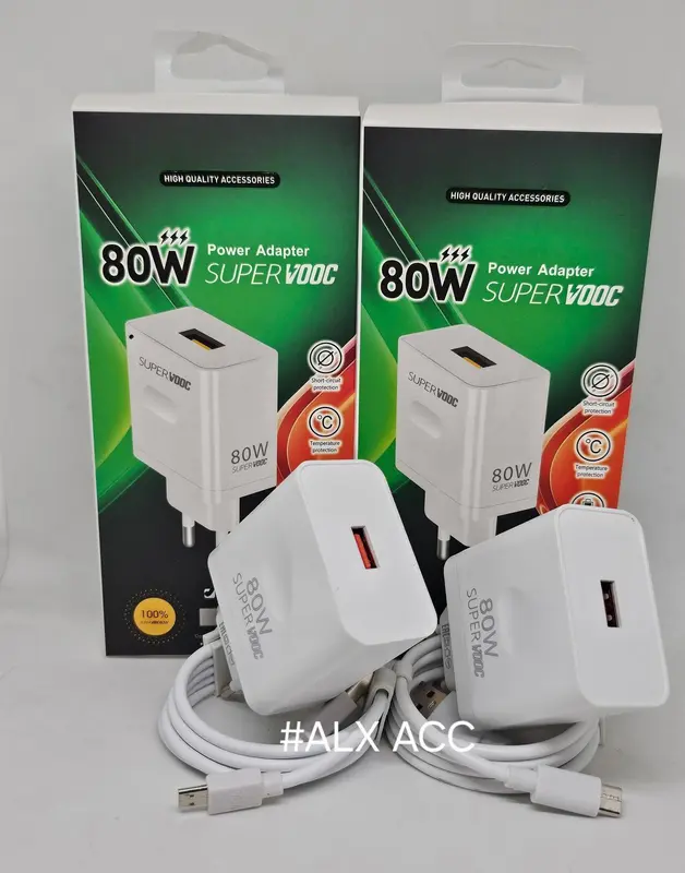 Charger Infinic Original 80W Fast Charger Support Super VOOC Cable Micro USB - Type-C 2