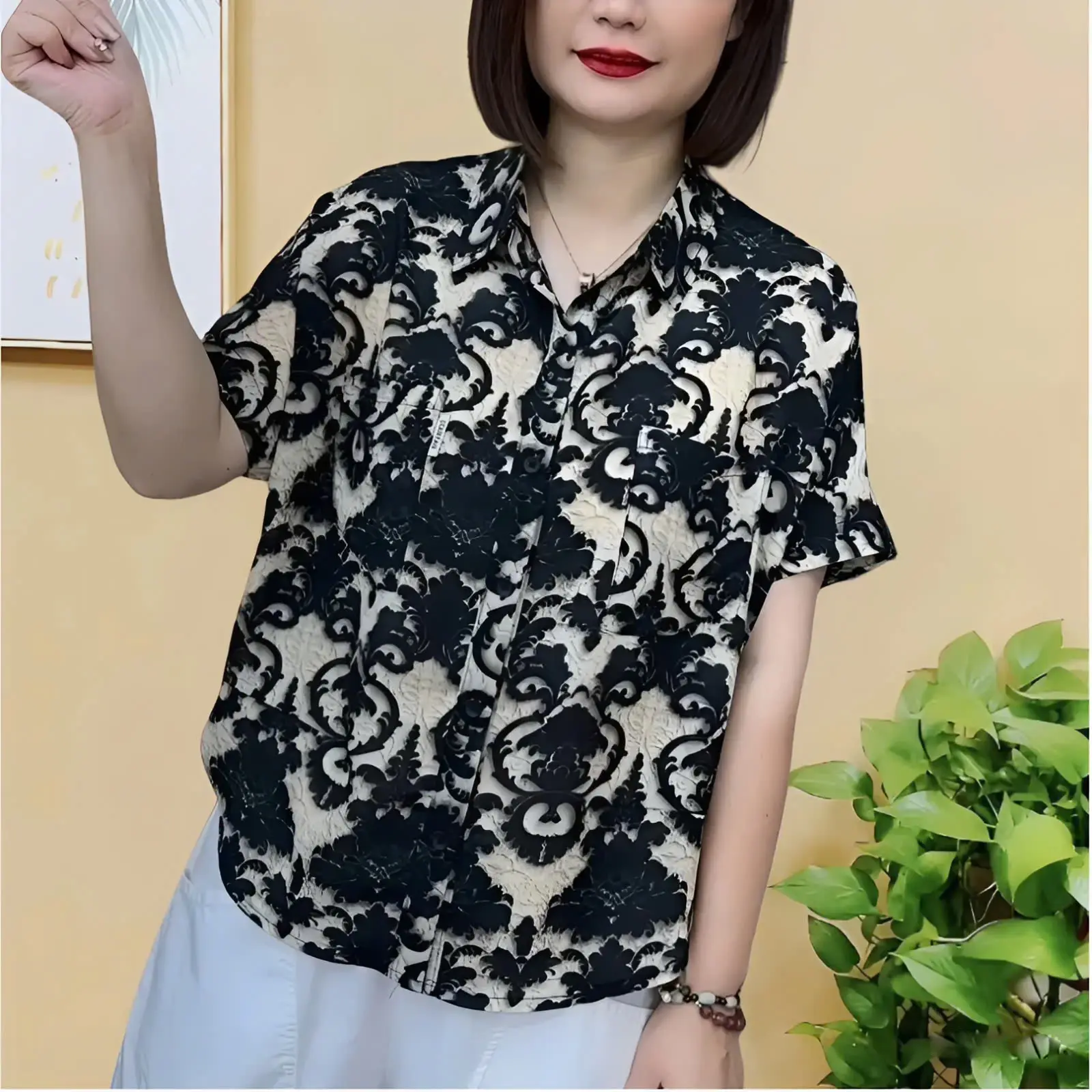 HC6 -Sơ mi họa tiết thiết kế lên from Siêu Đẹp Dễ Phối Đồ Mặc Đi Làm Hay Đi Chơi Đều Được