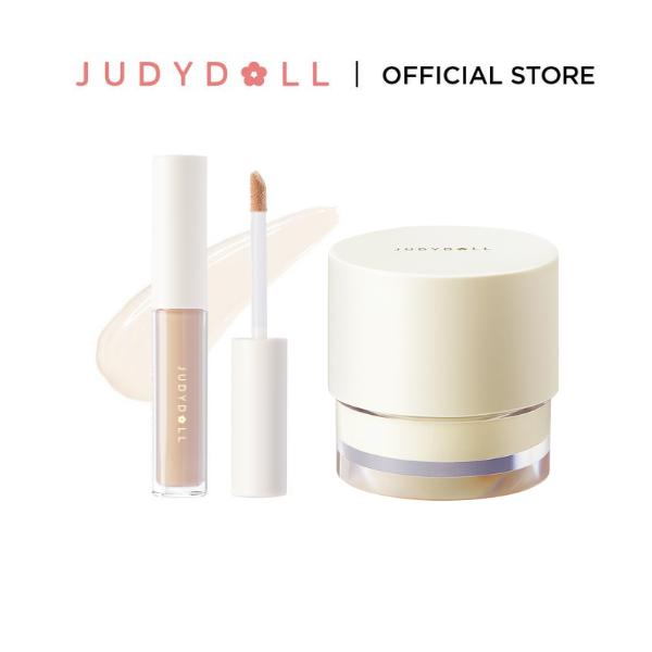 NEW Combo Judydoll Kem Lót Nourishing Makeup Base và Kem che khuyết điểm Traceless Cloud-Touch Concealer