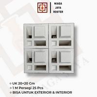Gambar NIAGA JAYA ROSTER -  Roster Beton Minimalis - Lb Tabung Putih, Ukuran 20x20cm | Loster Putih | Ventilasi Udara | Nako | Terakota dari NIAGA JAYA ROSTER Kota Bekasi 3 Tokopedia