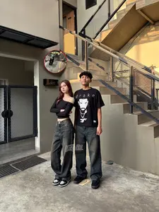 Celana jeans standar reguler jumbo panjang pria basic cowok dewasa bigsize