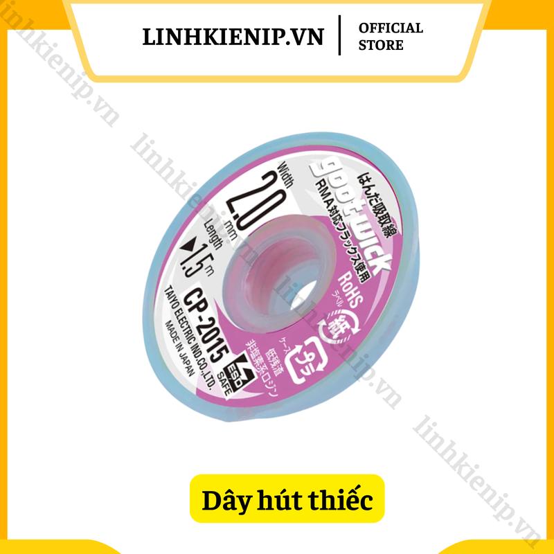 Dây hút thiếc chân linh kiện Goot Wick 2.0mm - 1.5m 3