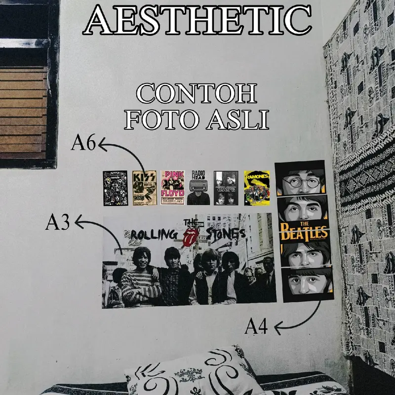 [Big Size A3] Poster Dinding Aesthetic Band Paper 2