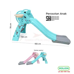 SPEEDS Perosotan Anak Karakter Mainan Seluncuran Anak Free Ring Basket Prosotan 2 In 1 Playground LX001-M1102