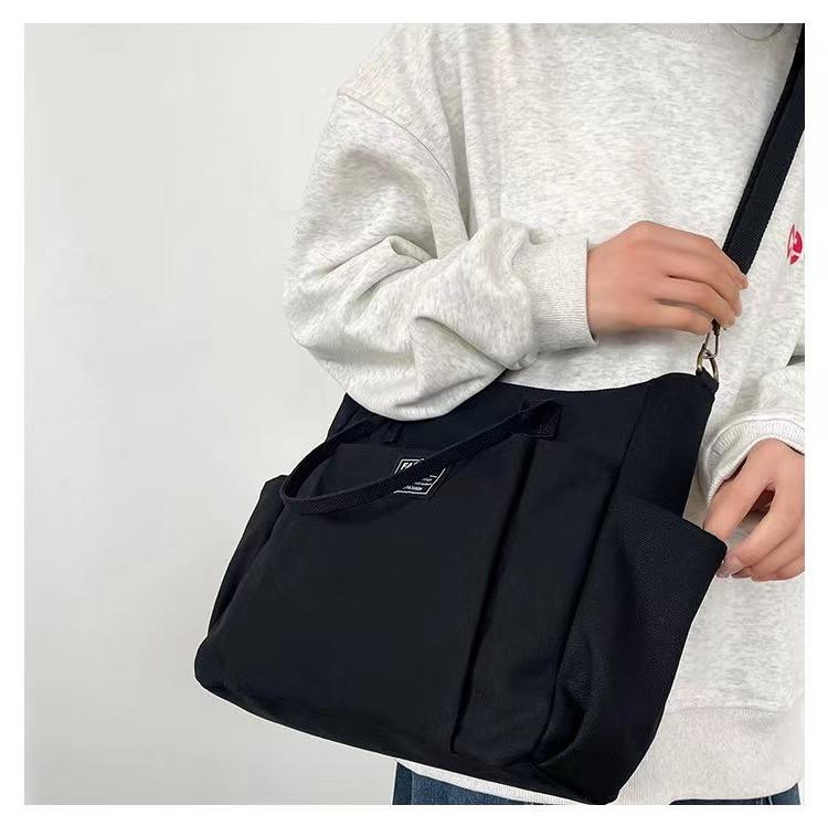 Product Introduction of Túi Vải Tote Nhật Bản, Dày Dặn, Nhiều Ngăn, Phong Cách Thường Ngày Thích Hợp Cho Học Sinh, Có Thể Mang Theo Bằng Tay Hoặc Đeo Một Bên Vai, Túi Đeo Chéo, Lý Tưởng Cho Trường Học, Thiết Kế Đơn Giản 13