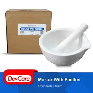 Alat Wadah Penumbuk Obat ONEHEALTH Mortar Pestle Lumpang Diameter 8cm 10cm 13cm