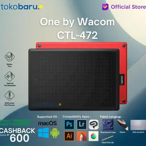 WACOM One By Wacom Redwood Small CTL-472 Garansi Resmi