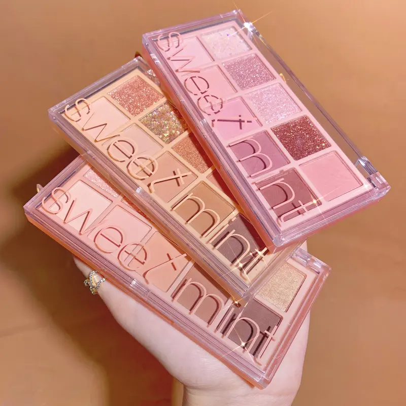 SWEETMINT 10 Warna Eyeshadow Gliter Pallet Tahan Lama Matte Berkilau Makeup Kosmetik Terbaik