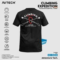 Gambar AVTECH - T-Shirt Kaos Pria Wanita Lengan Pendek Outdoor Casual Harian Cotton Combed - CLIMBING EXPEDITION Gunung Logo High Sablon - Hitam, L dari Avtech Adventure Technology Kota Administrasi Jakarta Timur 3 Tokopedia