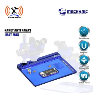 Mechanic Imat Max Table Pad Microscope Alumunium Original - Tatakan Karpet Service Aluminium - Tatakan Alas Service Mikroskop - Karpet Antipanas Service - Papan Alat Service HP Elektronik Handphone - Tatakan Antipanas Solder Blower Bahan Premium