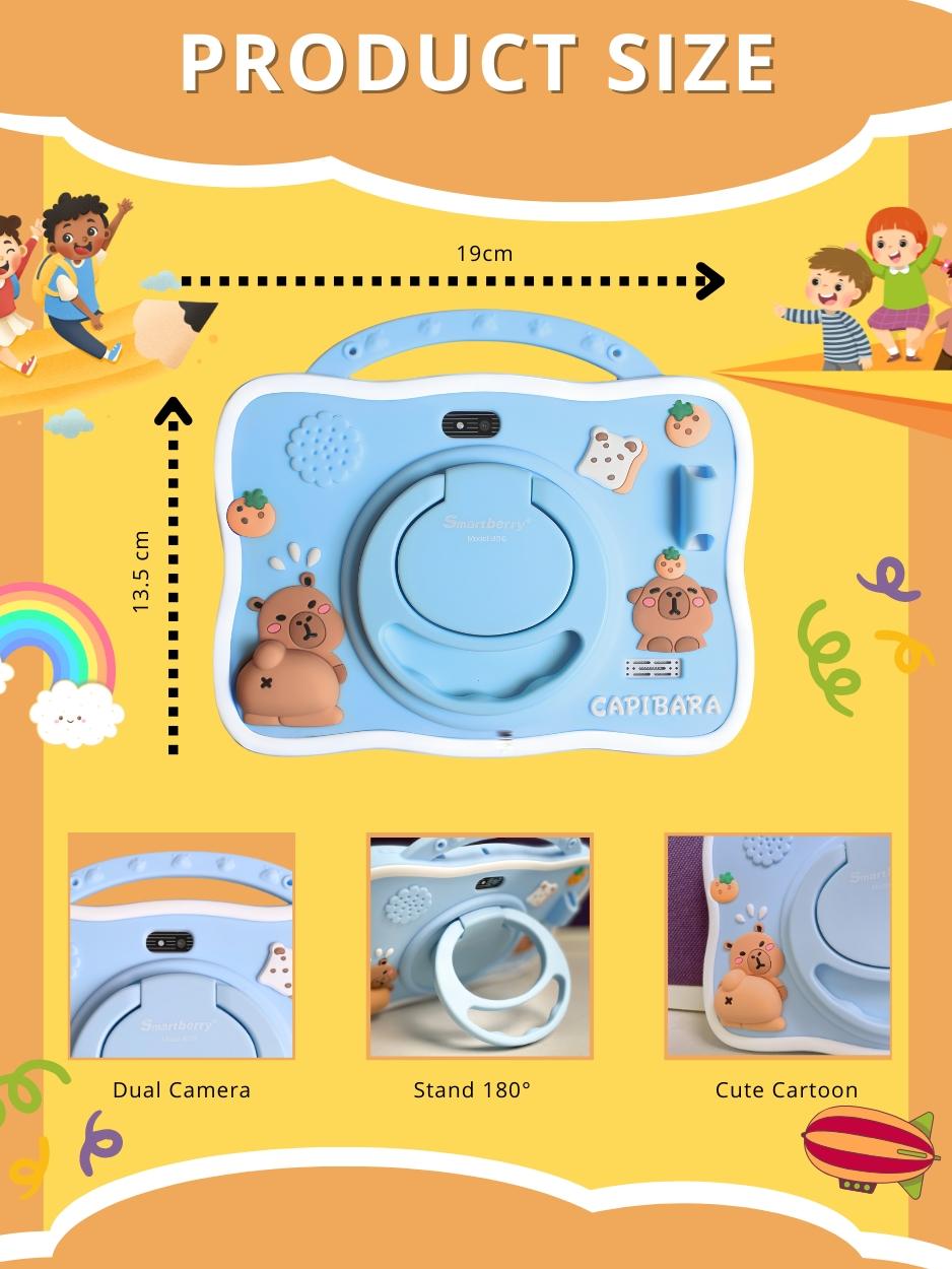 SMARTBERRY KIDS STUDY TAB B96 + Headphone 88BT / 4/128GB Bluetooth WIFI Aksesoris Belajar Anak karakter lucu hadiah COD