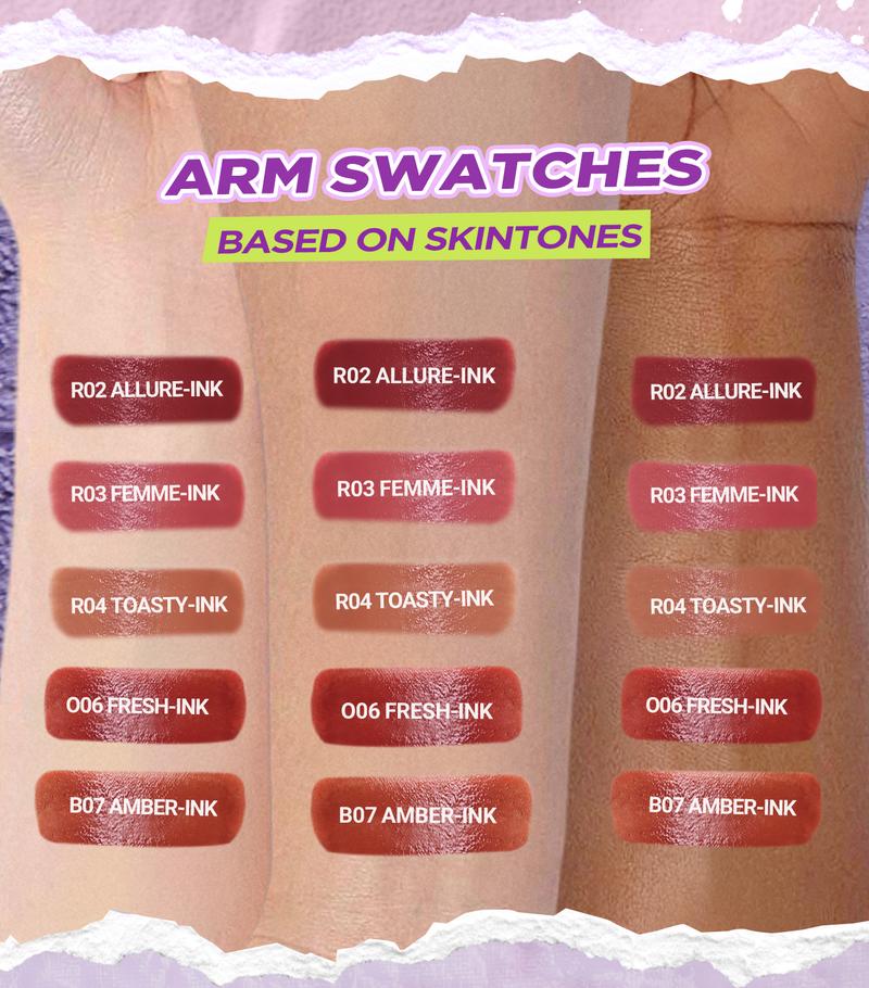 Product Introduction of DAZZLE ME Ink-Gloss Lip Tint Watery Ink Gel Lip Tint Melembabkan Bibir Hydrating Lip Gloss 17