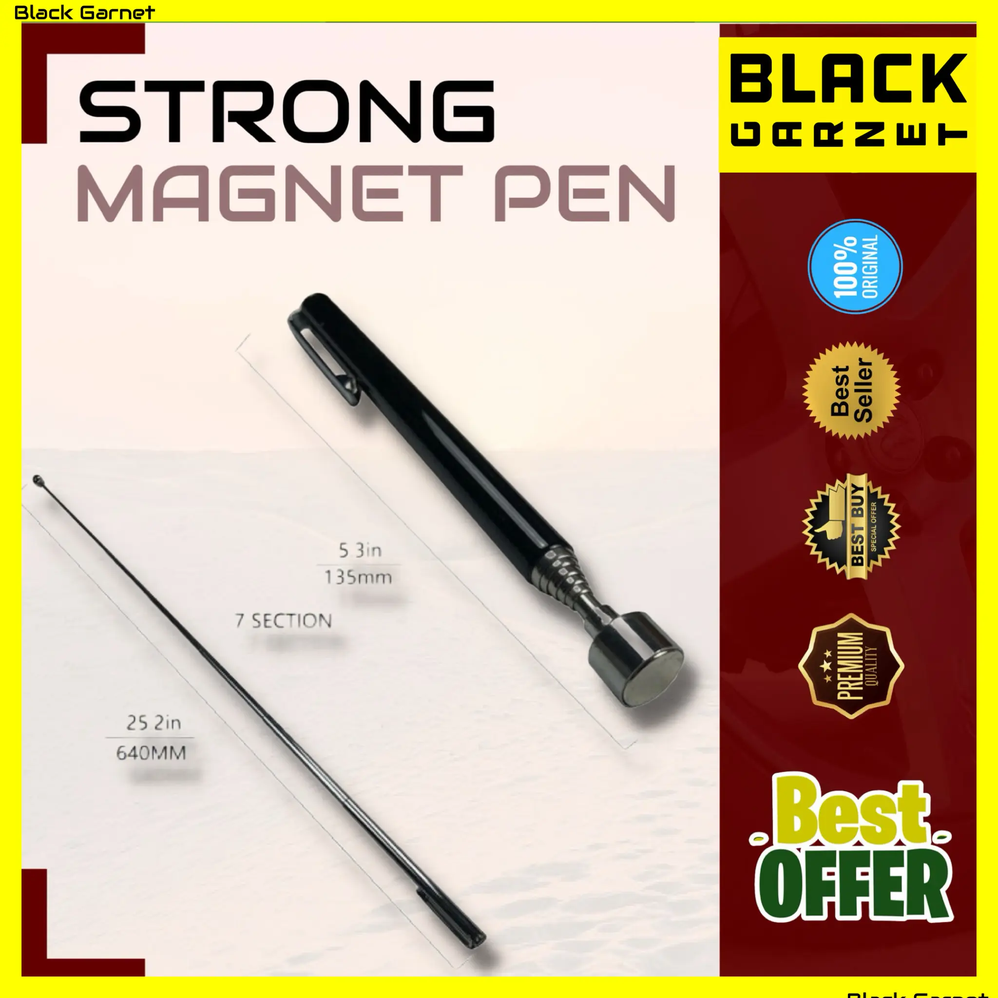 Alat TONGKAT MAGNET TELESKOPIK MAGNET PEN STICK Panjang Pendek Sampai 65 cm Logam