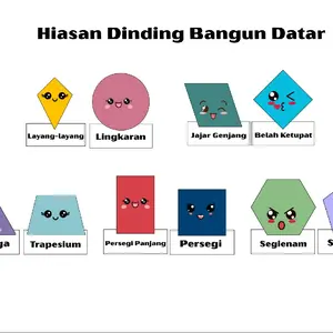 Hiasan Dinding Bagun Datar dengan Laminating - Layang-Layang