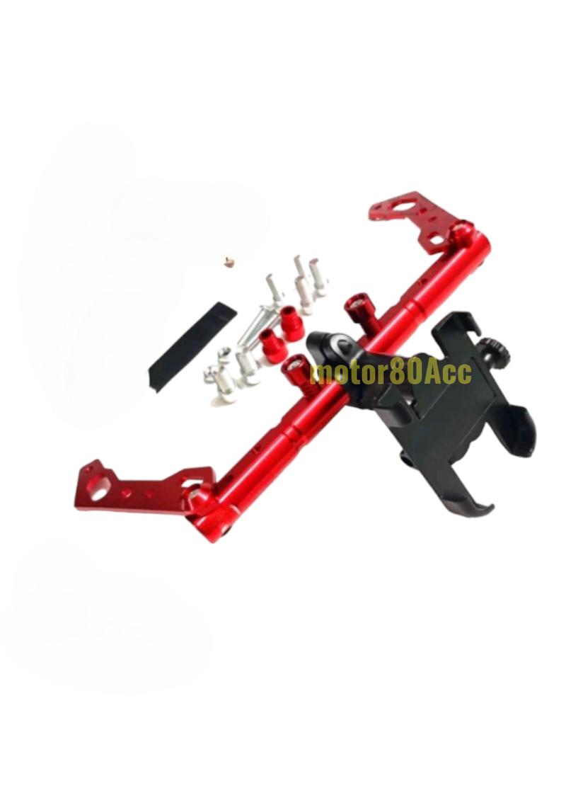 Product Introduction of Paket Stabilizer plus holder HP GPS full besi motor nmax xmax aerox lexi vario beat universal 4