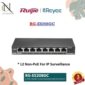 RG-ES208GC ES208 GC Cloud Managed L2 Non-PoE Switch