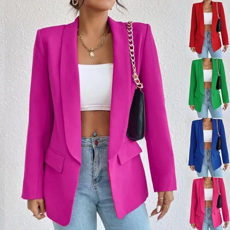 Blazer Wanita Kerah lurus - Blazer Kekinian & Outfit Wanita