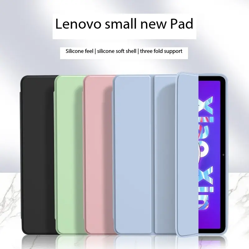 TRI-FOLD FLIP SILIKON CASE COMPATIBLE WITH LENOVO XIAOXIN PAD 11" 2024 / XIAOXIN PAD 11 2025 / MOTO PAD 60 NEO / MOTO PAD 60 LITE 10.1 SMART CASING AUTO WAKE (NON SPEN HOLDER)