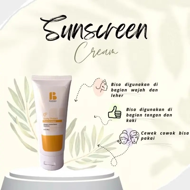 Lotion Beauphora Sunscreen Memutihkan Kulit Wajah - Waterproof, Mencerahkan, Facial, Berminyak, Vitamin Sunblock Kusam 5