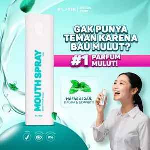 PUTIH Mouth Spray untuk Bau Mulut Sekali Semprot Wangi Tahan Lama BPOM