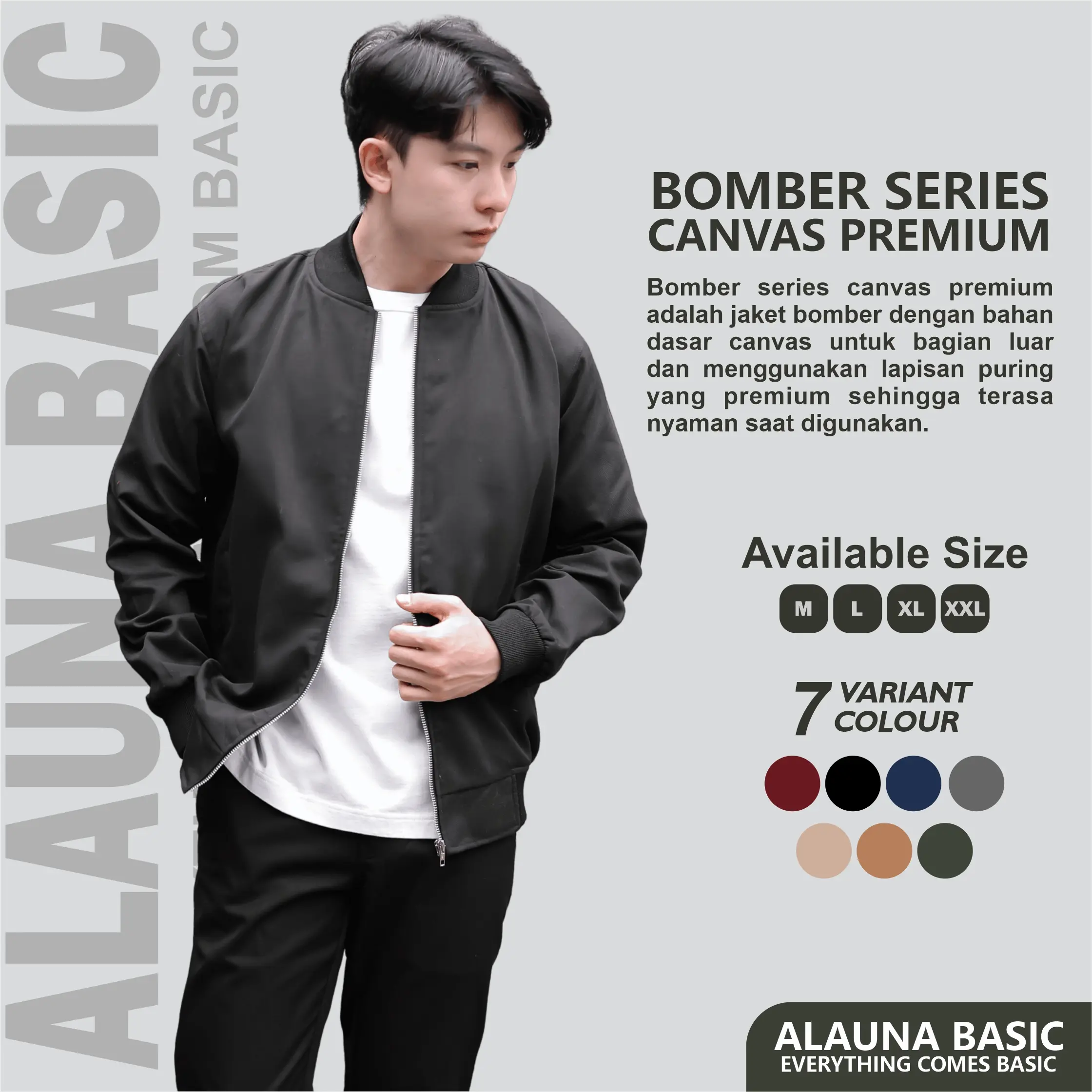 Jaket Bomber Casual Pria | Bomber Jacket Pria | | Jacket Bomber Canvas Pria Original Premium