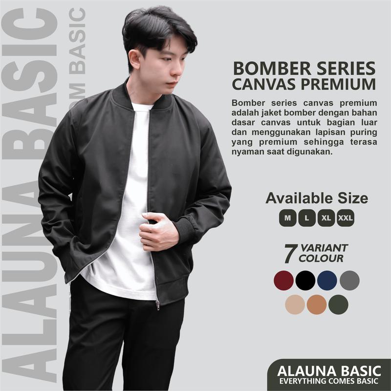 Jaket Bomber Casual Pria | Bomber Jacket Pria | | Jacket Bomber Canvas Pria Original Premium 0