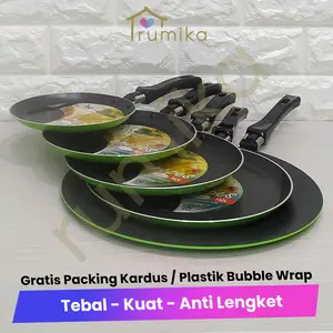 Crepes Pan / Wajan Teflon Datar Gagang / Crepes Maker Kulit Lumpia Risol 16CM 18CM 20CM 22CM 28CM