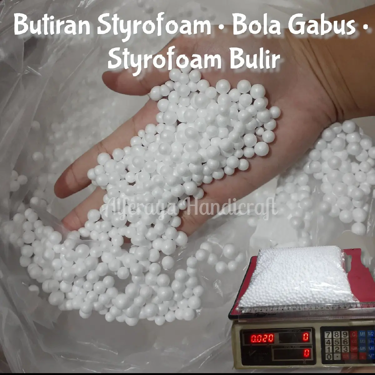 Styforoam Butiran • Styrofoam Bulir • Styrofoam isi Fishbowl • Bola-Bola untuk undian • Bola-bola Gabus kecil • Kemasan 1 liter