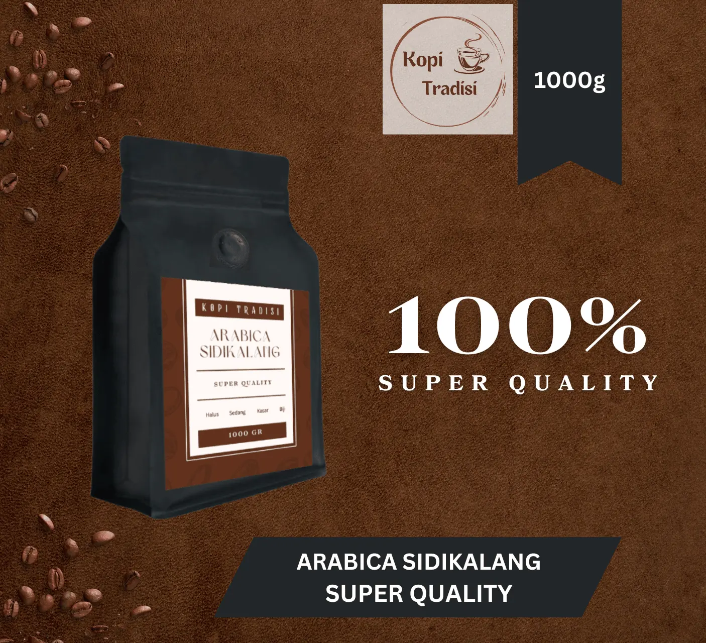 Kopi Arabica Sidikalang 1000 gr (1kg) Super Quality Fresh Roasted