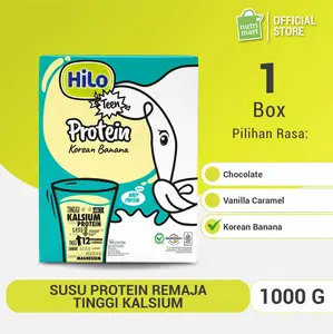 HiLo Teen 1000g (Korean Banana / Chocolate / Vanilla Caramel / +Granola) - Susu Tinggi Kalsium Lebih Rendah Lemak