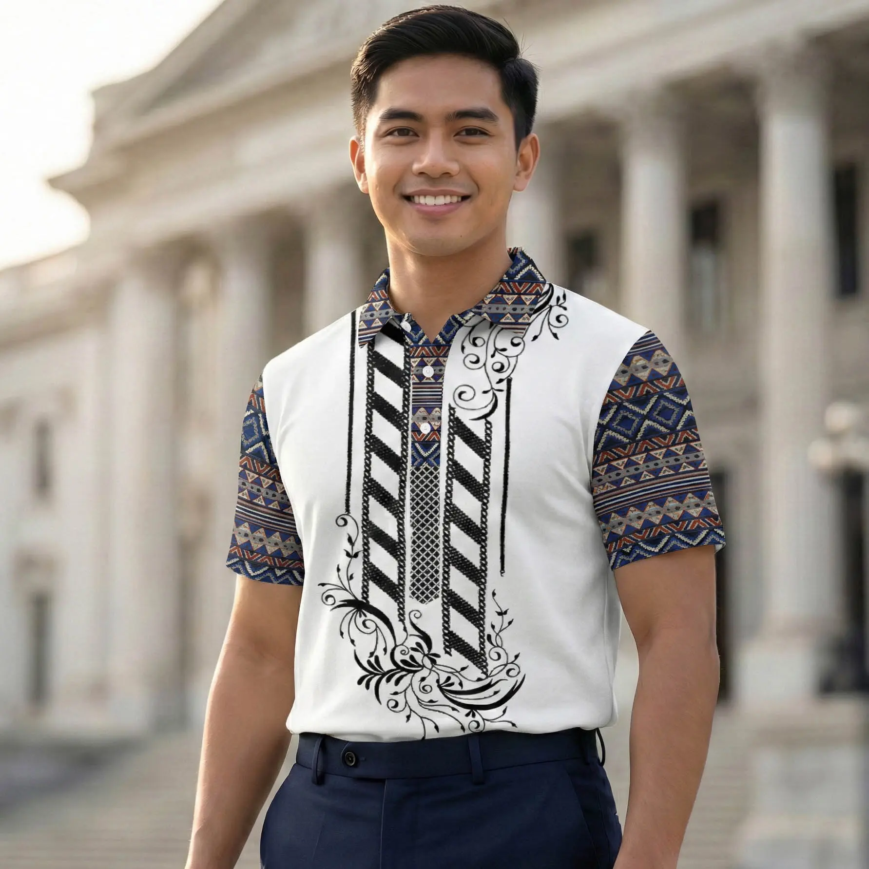 2026 Men's Office Barong Tagalog POLO Fully Sublimated Barong Wear POLO  Shirt Ethnic Retro Shirt Top Monday Flag Ceremony - TikTok Shop Philippines