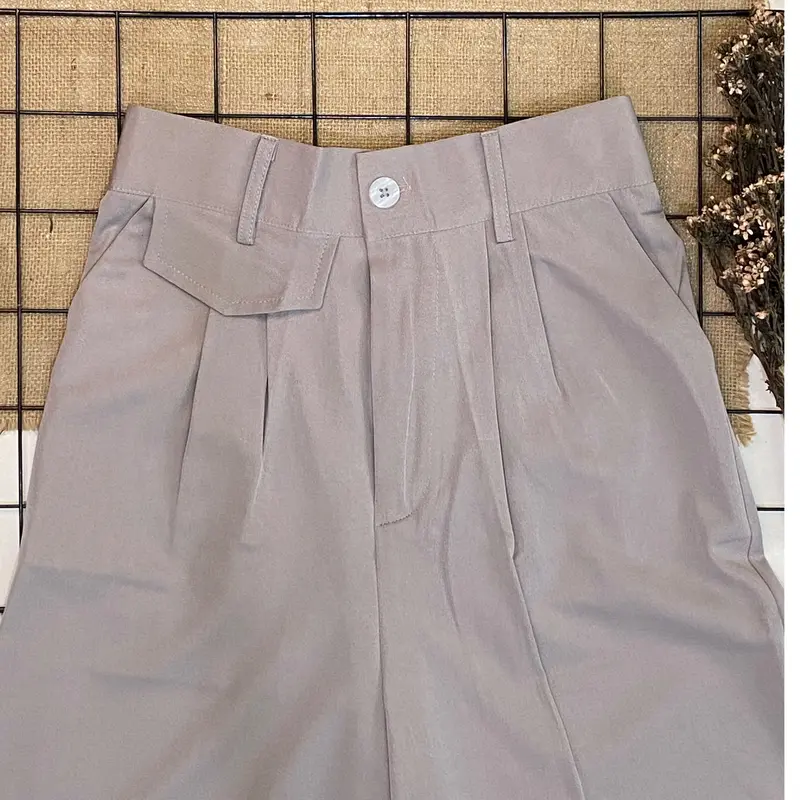 ORO PANTS Highwaist Loose Pants Trousers Wanita Celana Anti Kusut Celana Kulot Wanita Celana Kantor Formal Polyester 6