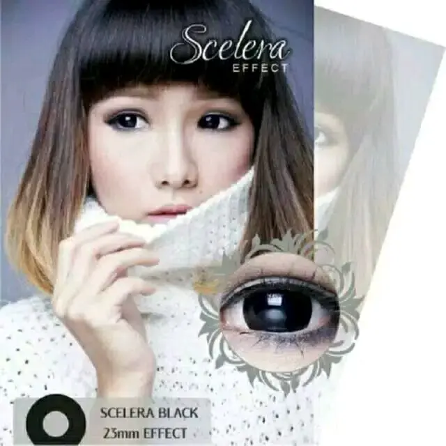 SOFTLENS SCELERA BLACK / CHOCO BIG EYE 23 MM ( NORMAL & MINUS ) 2