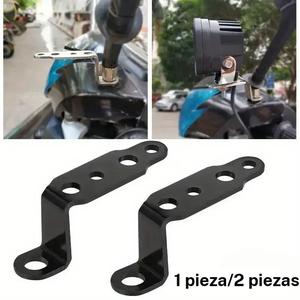 Soporte de faro LED para motocicleta, lámpara de retrovisor, soporte extensor de foco, abrazadera; accesorios para motocicletas y scooters