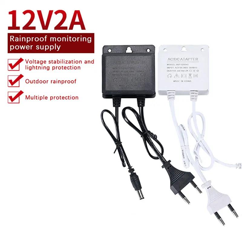1pcs không thấm nước eu / cắm điện của Mỹ bộ chuyển đổi dc 12V 2a cho giám sát…