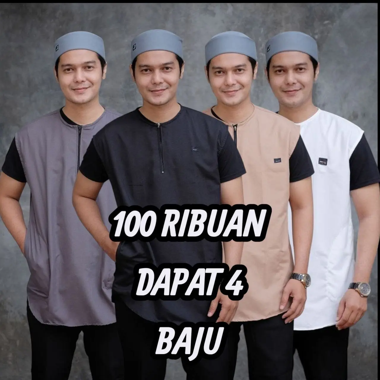 100 RIBU DAPAT 4 BAJU ROMPI SHOLAT PRIA DEWASA FULL KATUN
