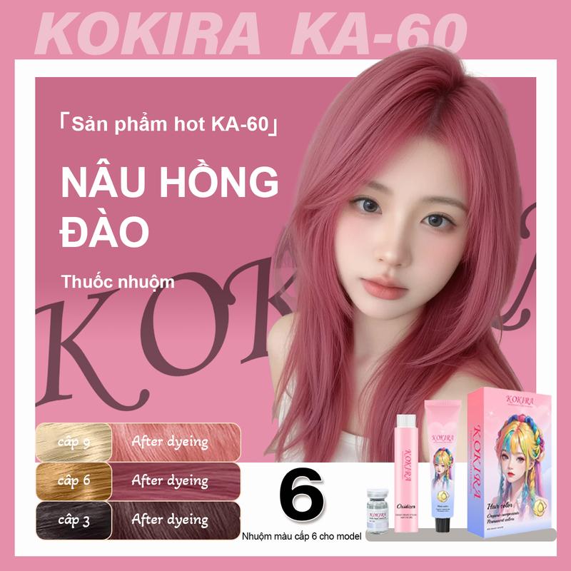  KOKIRA thuốc nhuộm tóc tai nha thuốc nhuộm tóc nhuộm tóc nâu hồng đào nhuỘm tóc NÂU HỒNG ĐÀO-60 nhuộm thuốcnhuộm cho bà bầu tại nhà đen 