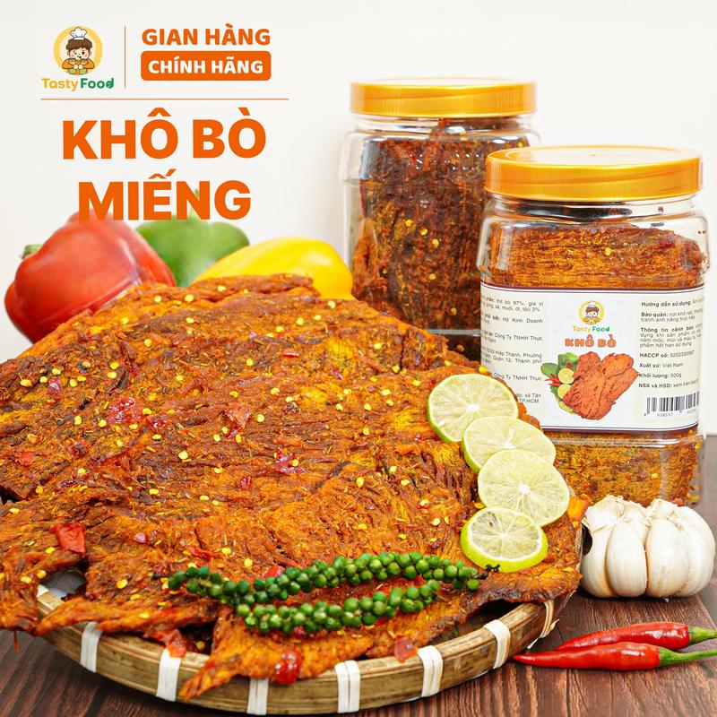  Khô Bò Cô Ba Tasty - Miếng To Mềm- Hũ 250g 500g 1kg - SP003 