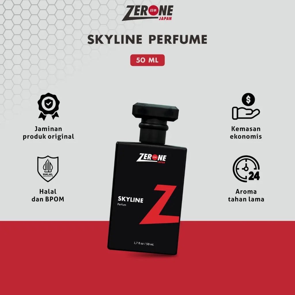 ZERONE Parfum Skyline - Parfum Uniseks Laki Laki Perempuan Woody Fruity - Perfume  Pewangi  Tahan Lama Recommended Viral TikTok Kosmetik Terwangi Pria