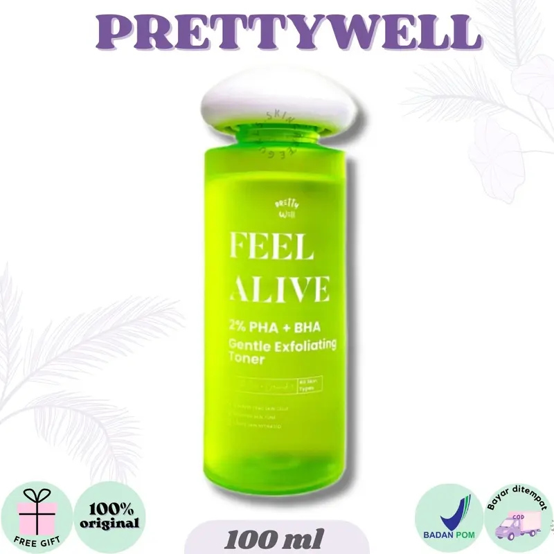 Prettywell Feel Alive 2% PHA + BHA Gentle Exfoliating Toner 100ml 0