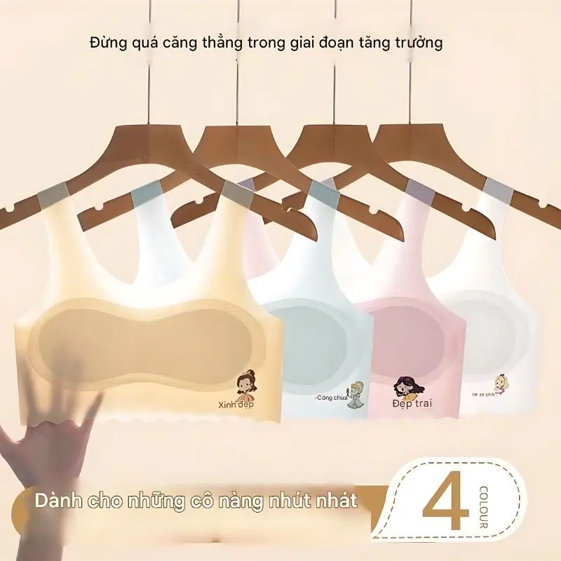 Áo Lót Cho Bé Từ 20-52kg, Áo Ngực Bé Gái Chất Su Lạnh Mềm Mát Có Lót Mỏng  A016