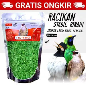 NUTRIMIX VOER HIJAU Pakan Burung Murai Kacer Trucuk Jalak