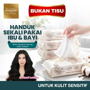 [EXCLUSIVE MAMI LOUISSE] MINAIER Handuk Bayi 100% Cotton Lap Mandi Handuk Cuci Muka Ibu & Bayi Disposable Wanita Perawatan Wajah Kompres Toner Kulit Wajah Skin Barrier MN03