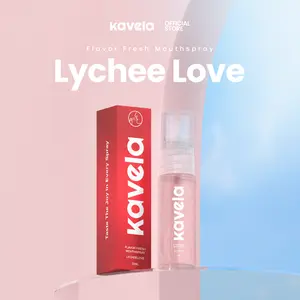 KAVELA Flavor Fresh Lychee Love Mouthspray - Mouth Spray Mulut Fresh untuk Menghilangkan Bau Mulut Penyegar Mulut