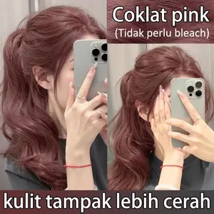 【Pengiriman cepat】STYLE FIT cat rambut Pink coklat *200ml Tidak perlu bleac(cat rambut ,hair color,pewarna rambut,bleaching rambut,cat rambut coklat,cat rambut milk tea brown，cat rambut pink pastel) Hitam cat rambut pastel